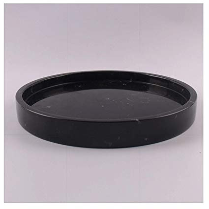 Seifenspender Badezimmer-Sets mit Marmormuster, inkl. Seifenschale, Becher, Seifenspender, Wattestäbchenbox mit Deckel, ohne Seifenspenderpumpe Zubehör für das Badezimmer (Color : Tray Black)