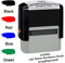 Stempel Personalisiert 75 x 38 mm,selbstfärbend, für Geschäftsadressen, Gummi-Stempel, bis zu 3 Zeilen, 4 Farben und Schriftarten