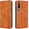EASSGU Handyhülle für Xiaomi MI 10 5G (6.67 Inches) Flip Folio PU Leder Magnetschalter Schutzhülle, [3 Kartenfach] [1 Wallet] Stand Case - Braun