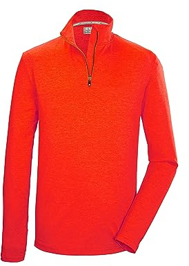 killtec Herren Ksw 95 Mn Ls Shrt Funktionsshirt mit Stehkragen und Reißverschluss