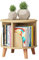 Brride Drehbares Bücherregal Für Bücher, CD/DVD Aufbewahrung, Dekoration Schicht Höhe 31cm multifunktionales Bücherregal Mit unterteilten Leitblechen, 360° Grad Lagerregal Standregal
