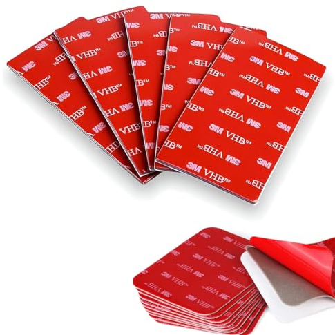 30 pezzi Pads Nastro biadesivo Extraforte in schiuma acrilica rettangolari, Resistenza All'acqua e Alle Alte Temperature, per Auto, Casa e Ufficio (25 mm x 50 mm)