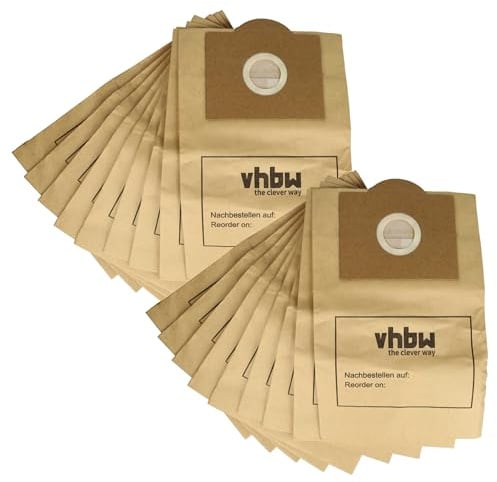 vhbw 20x Staubbeutel kompatibel mit Rowenta ZR76 | ZR765 Staubsauger - 21cm x 20cm Sandfarben
