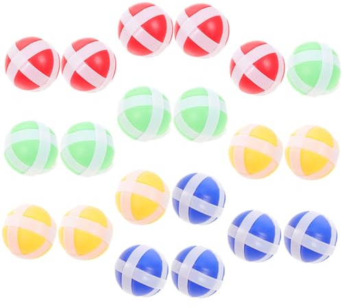VICASKY 20 Stück Klebrige Bälle Klebriges Fangspiel Klebrige Spielpfeile Spielzubehör Klebrige Wandbälle Dartspielbälle Dartbrettbälle Dartbrettspielzubehör Dartbälle