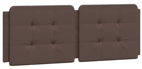 vidaXL Kissen für Kopfteil Zadar, Wandpolster Polsterpaneel Bettkopfteil, Rückenkissen Polsterkopfteil Wandkissen Schlafzimmer, Braun 120cm Kunstleder
