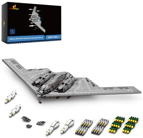 JMBricklayer Kit de construcción de Jet de Combate 60013, avión Bombardero Militar B2 para Adultos o niños, colección de Modelos de Aviones o decoración del hogar, Regalos para niños de