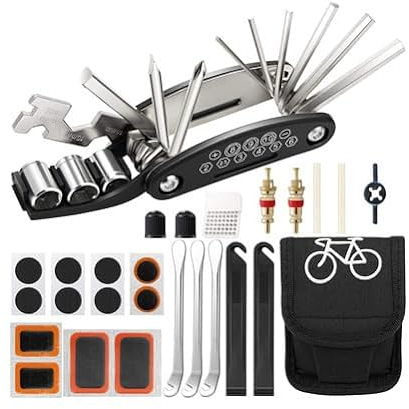 Fahrrad Werkzeugset Unterwegs,Fahrrad Notfallset,Fahrrad Reparaturset,Fahrradzubehör Männer,Fahrrad Zubehör,16 in 1,Multifunktion,Geeignet Zum Mitnehmen,für Mountainbikes,Elektrofahrräder