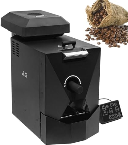 Tostatrice elettrica for chicchi di caffè ad aria, tostatrice automatica for chicchi di caffè, 3 programmi di tostatura e 9 curve di cottura,filtro antifumo e raccoglitore di pula,for bar e ristoranti