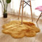 YUGWNN Orange Lammfell Teppich Flausch Fell füR Couch,Waschbar Fell füR Sessel Stuhl Decke,BlüTendurchmesser 80cm/31,4in