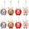 Auirshiky 8 Stück Weihnachtsanhänger Elch Deko, Weihnachten Rentier Figuren Dekoration Elch Hirsch Puppe, für Weihnachtsbaum, Feiertag, Party Deko
