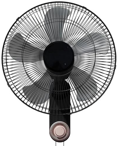 GOYUXV 20 Wall Mounted Fan, Mechanical Pull Cord, 5 Blades, 3 Speeds, Large Oscillating Fan