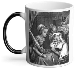 Mug Thermo-réactif Tasse Magique - La Belle Au bois Dormant Gustave Dore Conte Gravure - 325 ml