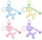 GOSHIES Ballon Hund Schlüsselanhänger 4 Stück Schlüsselanhänger Hund Schlüsselanhänger Süß Jelly Welpen-Schlüsselanhänger Cute Dog Keychain für Autoschlüssel, Handtaschen Zubehör