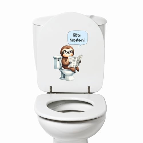 GRAZDesign Klo Aufkleber Toilette Witziger Lustiger DIY Badezimmer Wandtattoo Sticker Toilette Aufkleber Tür für Wandaufkleber