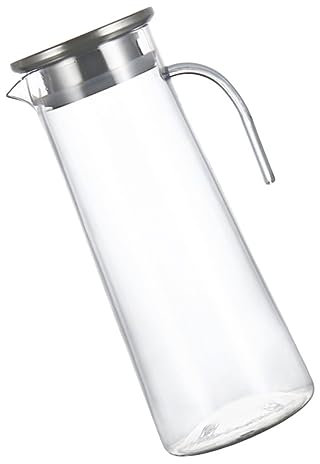 GRIRIW Klarer Wasserkrug Mit Deckel Aus Acryl Für Küche Und Büro Großes Fassungsvermögen Für Flüssigkeiten Und Getränke
