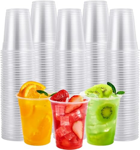 spar-home® Plastic Cups 0.4 L - Disposable Cups Plastic Mulled Wine Cups Christmas Disposable Cups for Cold Hot Drinks Mulled Wine Party (50)