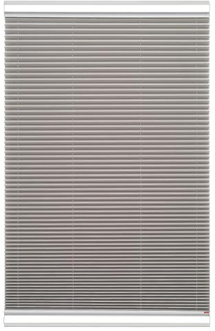Brillant® Premium Plissee ohne Bohren zum Kleben, Plisseerollo mit Aluminium-Klebeleiste | Sonnenschutz & Sichtschutz für Fenster & Balkontür | Hell Grau | 80 x 210 cm (BxH)