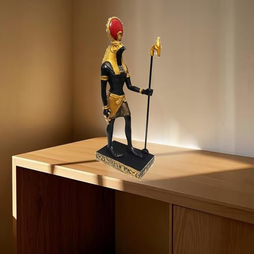 DUOAZJL Desktop Kunststatue - Home Decoration Ornaments, Ägypten-Gott-Statue, Horus-Gott des ägyptischen Königreichs, Figur, Statue, ägyptische Horus-Skulptur, antikes Geschenk