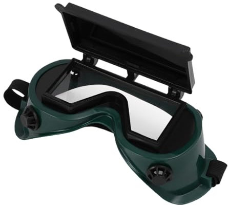 Niesel Schweißbrille für Herren, Lötbrille, Augenschutz, Schleifen, Plasmaschneiden, Löten, Flip-Up-Brille, staubdicht, zum Löten, Fackeln