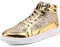 Stivali da uomo in pelle Chelsea stivali moda con paillettes scarpe comode stivali uomo scarpe da corsa lavoro trekking traspiranti antiscivolo scarpe da ginnastica, Oro 2, 45 EU