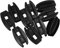 Operitacx 10pcs High Strength Electric Fence Wire Insulators Durable DIY Insulators for Livestock Rainproof Wear Resistant for Portable Post Fencing Black Color