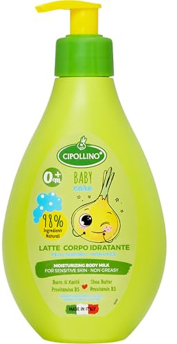 CIPOLLINO Feuchtigkeitsspendende Körpermilch für empfindliche Haut, nicht fettend mit Allantoin, Sheabutter, Ringelblumenextrakt, Provitamin B5-250 ml