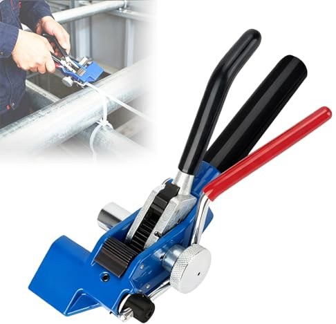 Tensor de Flejes, Cinta Manual de Flejado Heavy Duty Tensor de Embalaje Abrazadera Herramienta Tensora de Embalaje para Flejes de Plástico PET/PP de 5-19mm