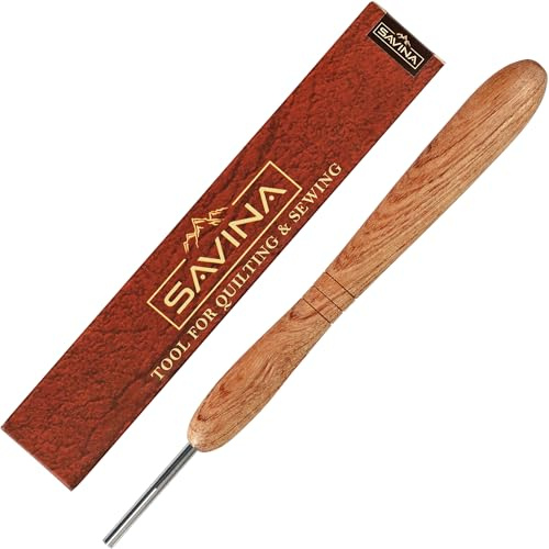 SAVINA Wooden Paper Bead Roller, Slotted Metal Tip Quilling Tool for Crafts