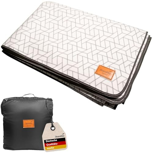 Skandika Zeltteppich Lindal 290 × 400 cm | Outdoor Teppich mit Softtouch-Fleece, wetterfest & wasserdicht, mit Aufbewahrungstasche | Picknickdecke, Campingteppich, Zeltunterlage, Camping Zubehör
