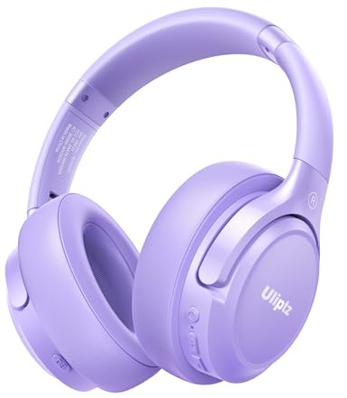Uliptz Auriculares Inalámbricos Bluetooth Diadema, 65h de Batería Estéreo | Cascos inalambricos bluetooth 6.0 con Microphone, 6EQ Modos, Plegable Ligero, Audifonos para PC/Teléfono/Viajes/Oficina