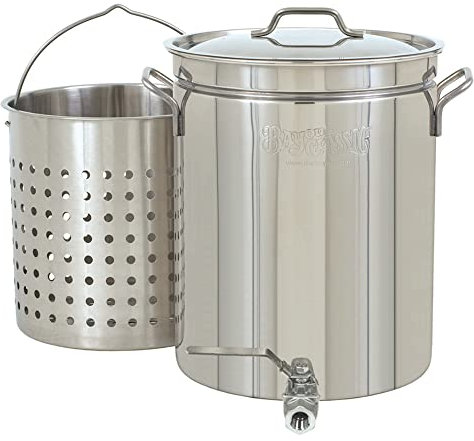 Bayou Classic 1140 Suppentopf mit Zapfhahn und belüftetem Deckel, 3,5 l