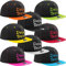 Snapback Cap bestickt mit Wunschtext Name Stickerei Basecap (Black / Lime Green)
