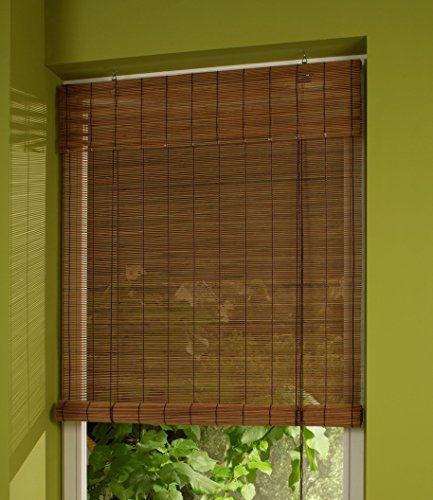 CG-Sonnenschutz Bambusrollo Bambus Holzrollo Kirschbaum/Braun (90 x 240 cm)