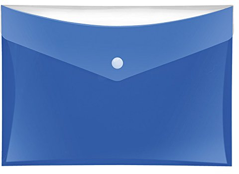VELOFLEX 4550150 - Dokumententasche Velocolor, 1 Stück, DIN A5, blau, Dokumentenhülle aus PP-Folie