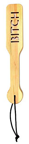 rimba Wooden Paddle 'Bitch', Braunes Pferd, 200 g