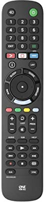 One For All TV Replacement Remote Compatible with Sony TVs Only (LCD, LED, OLED, Plasma) - Ideal Replacement Remote Control with Same Functions as The Original Remote, Black, Model URC4812