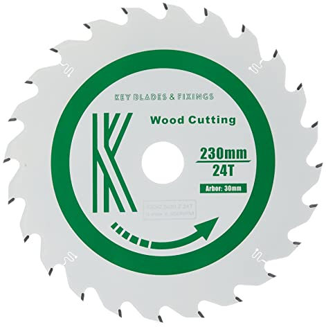2701 - Key Blades and Fixings 230mm x 30mm x 2.5mm 24 Tooth Saw Blade (HK85) Teflon Coated Professional Quality Saw Blade Best for Quality and Price