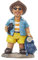 Hobbyfun Tourist mit Rucksack stehend Figur Deko 8 cm Miniatur wandern Urlaub