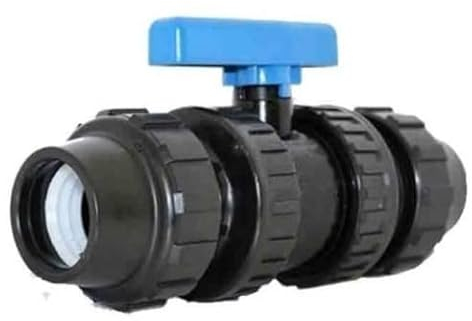 Suinga Kugelhahn für PE-Rohr 50mm Kunststoff Kugelhahn PP-Fitting Verschraubung für PE-Rohr PE Rohr Kugelhahn