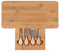 KINGHOFF KH-1567 - Tabla de bambú con accesorios para queso (5 piezas)