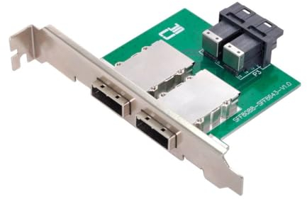 chenyang Mini SAS 2 SFF-8088 a 2 SFF-8643 HD Data Server Convertitore Adattatore con Staffa