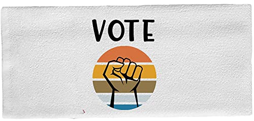 DecFure Vote Fausthandtücher für Badezimmer, 35 cm x 75 cm, Waschkälte, Geschirrtücher, Badezimmer-Tischdecke, weiß, saugfähig, Sofa-Farbe: Vote Faust