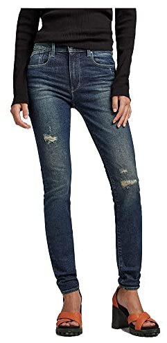 G Star RAW Damen Lhana Skinny Jeans, Blue (Antique Forest Blue Restored D188-D356), 28W / 30L