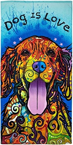 Ailaikei Strandtuch XXL-Badetuch groß 100x200-Giraffe Hund Delfin Katze 3D-Druckmuster-microfaser frottee-Weiches, saugfähiges Handtuch (4,100x200cm)