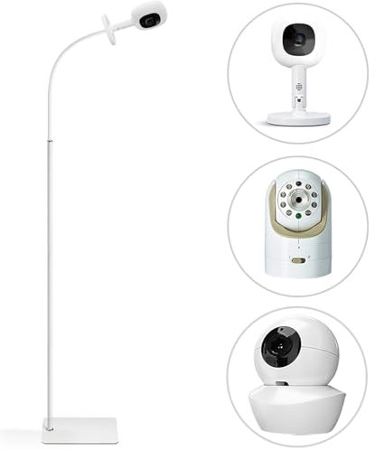 Babyphone-Bodenständer, kompatibel mit Babyoptik DXR-8 Pro, Nanit Pro und Flex-Ständer, Babysense HDS2/V43, auch Kameras mit 1/4-Zoll-Gewindeanschluss, 170,2 cm, höhenverstellbar,