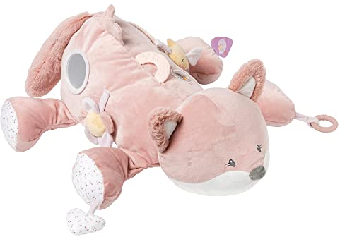 Nattou Aktiv-Kuscheltier Fuchs Alice, Aus Polyester, Mit verschiedenen Aktivitäten, Ca. 60 cm, Alice und Pomme, Rosa