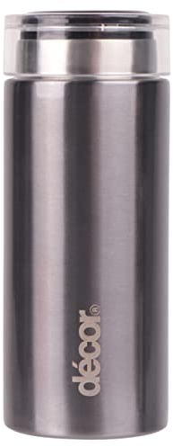 décor Mini-Thermoskanne aus Edelstahl | Kaffeetasse mit Glanzbeschichtung | 200 ml – Graphit