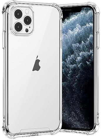gueche Crystal Clear Case for iPhone 11 Pro Max, Shock-Absorption, Soft Silicone TPU + Hard Back PC Compatible With Wireless Charger & Bike Holder