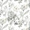 Fiula Selbstklebende Tapete Blumen 41CMx3M Blumentapete Grau Weiß Tapeten Wandtapete Klebefolie Möbel Dekrofolie Wasserdicht Vinyl Klebetapete Wohnzimmer Schlafzimmer Vintage Abnehmbar Florale Tapete