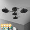 GBLY Deckenlampe Vintage Deckenleuchte mit 4 × E27 G80 geraden Glühfäden Glühbirne Retro Schwarz Wohnzimmerlampe Industrial Flurlampe Schlafzimmerlampe Esszimmerlampe Wohnzimmer Beleuchtung